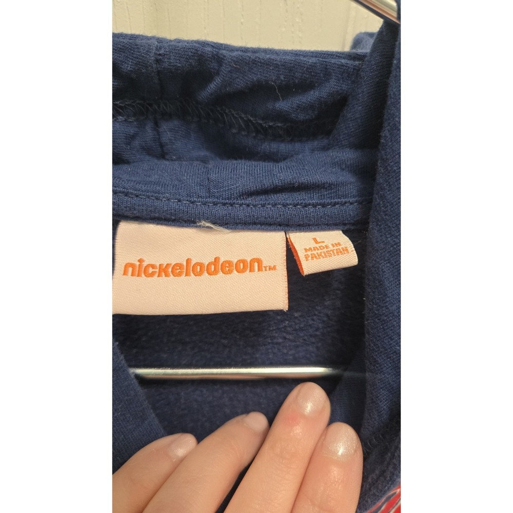 Nickelodeon 90s Hoodie Men's Large Rugrats Ren Stimpy Retro Colorblock Viacom - Picture 2 of 6